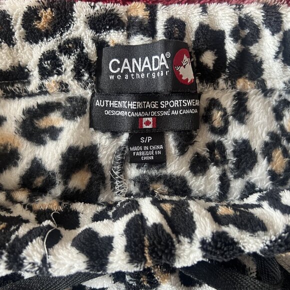 Canada Weather Gear Leopard Print Fleece Hoodie/Jogger Set - Picture 7 of 8